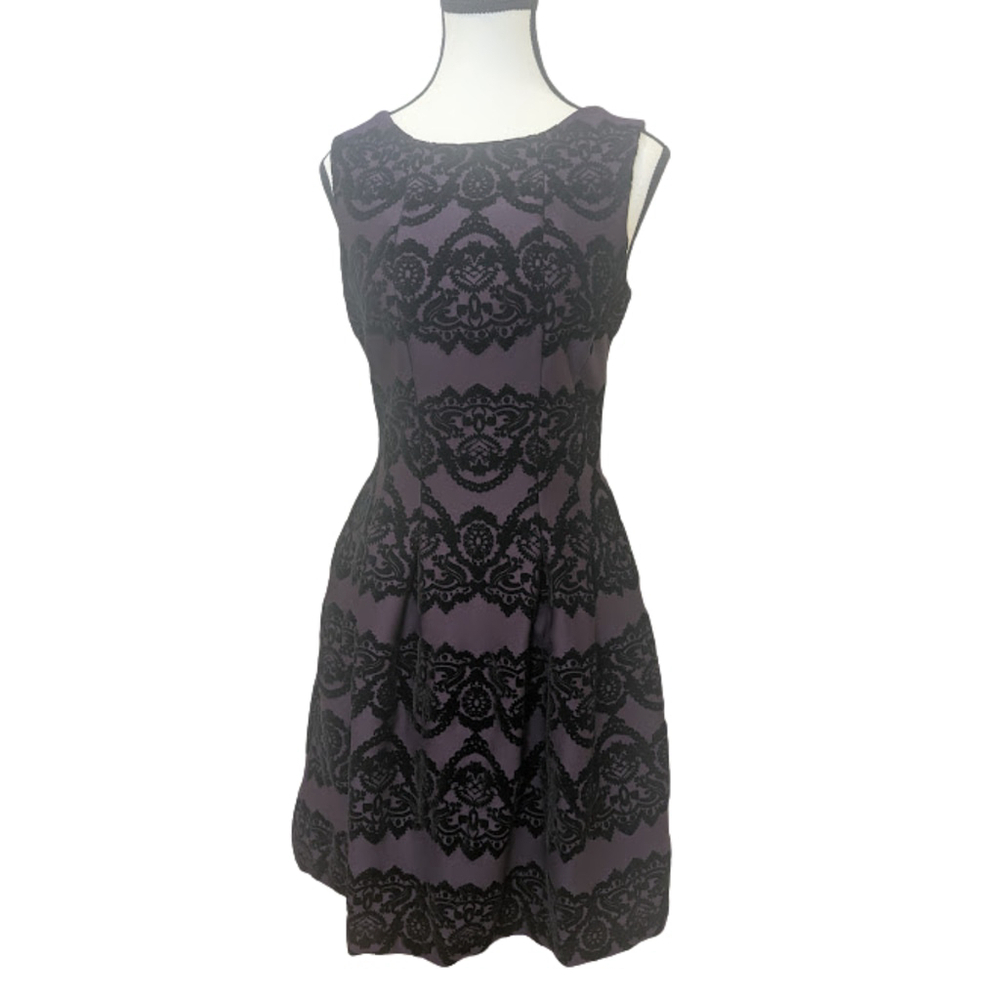 Victorian Soft Goth Midi Dress Dark Romance Whimsigoth Purple Black Gabby Skye 6